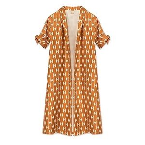 Tory Burch Silk Geometric Patterned Coat (8)